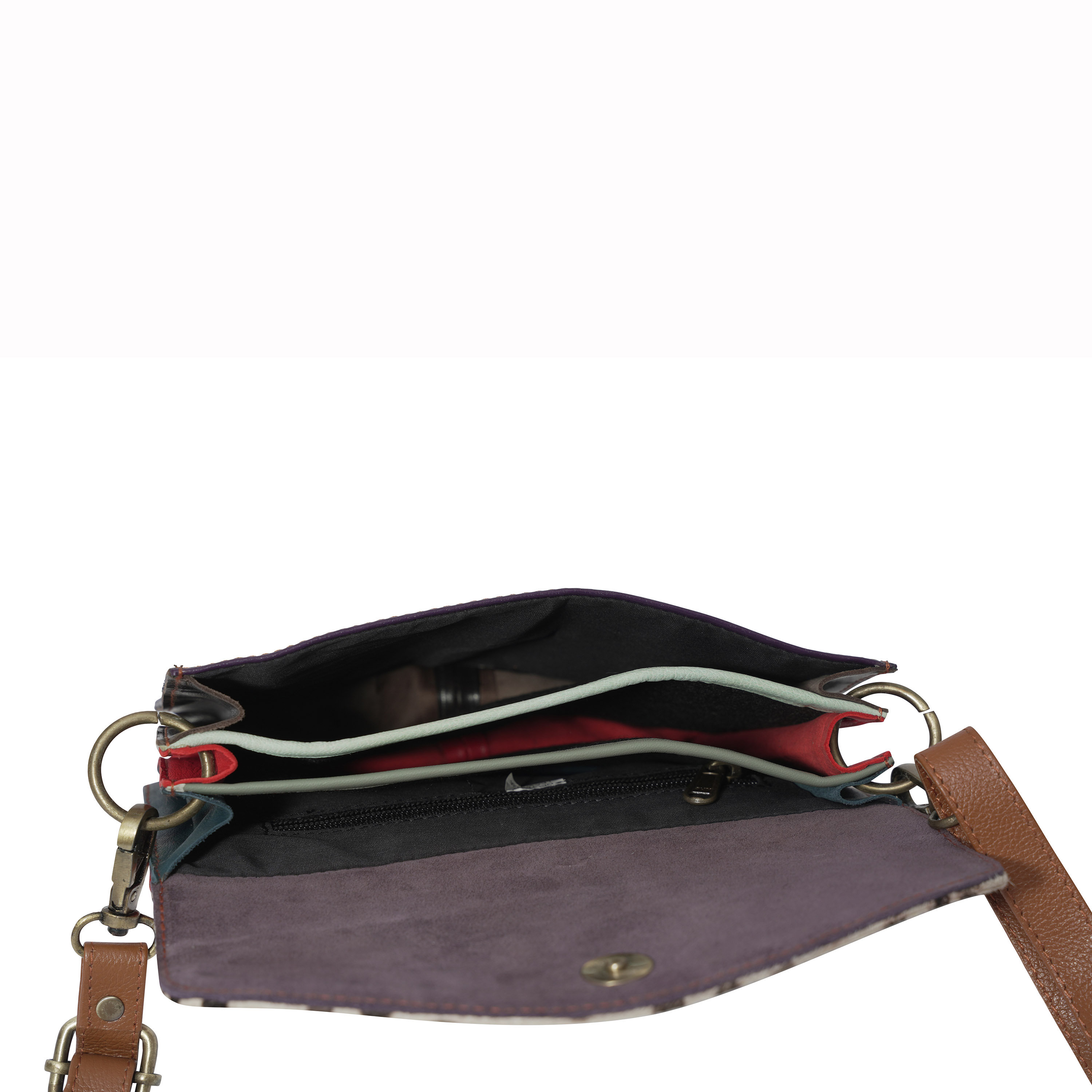 Cowhide Accordion Envelope Purse