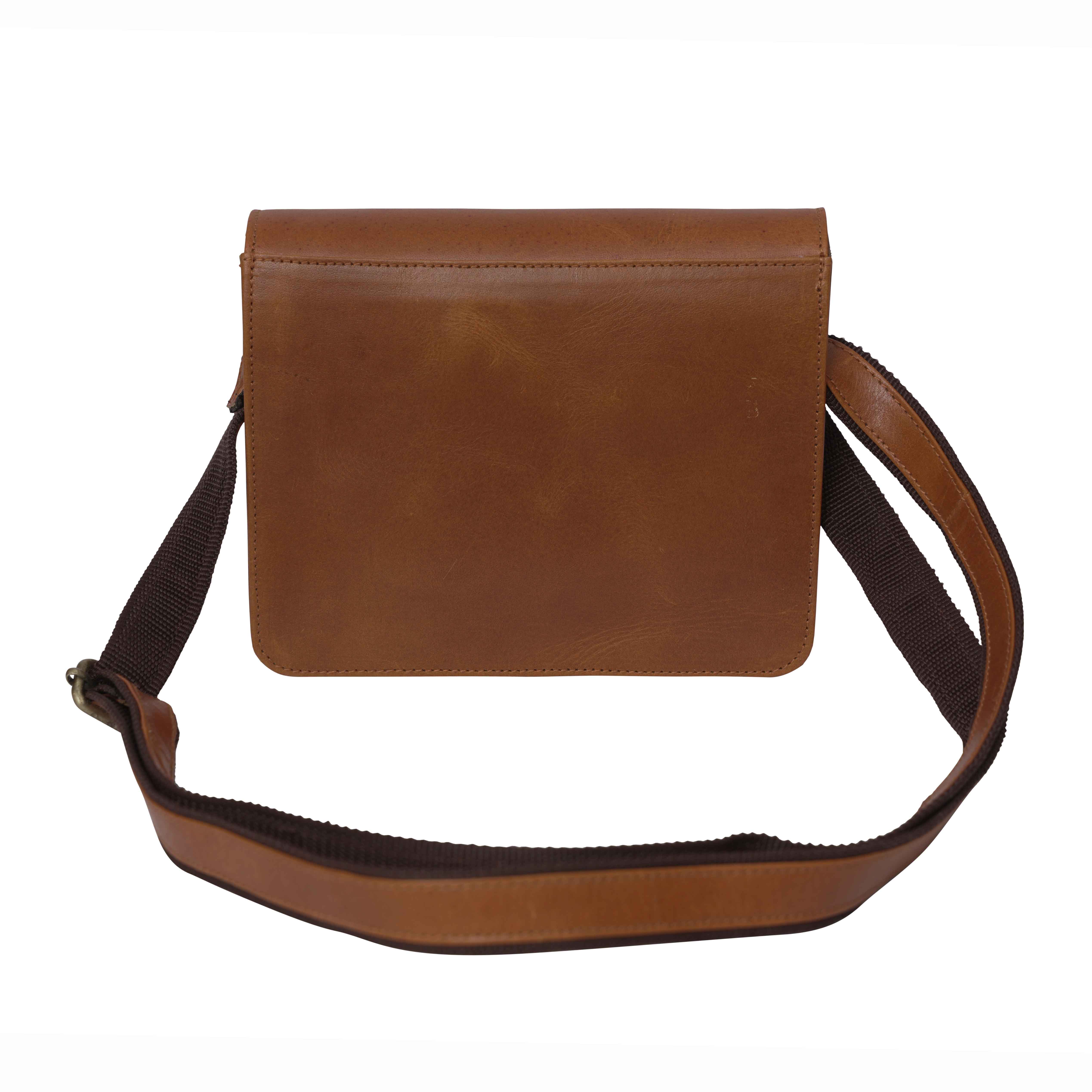 Solid Leather Crossbody Purse