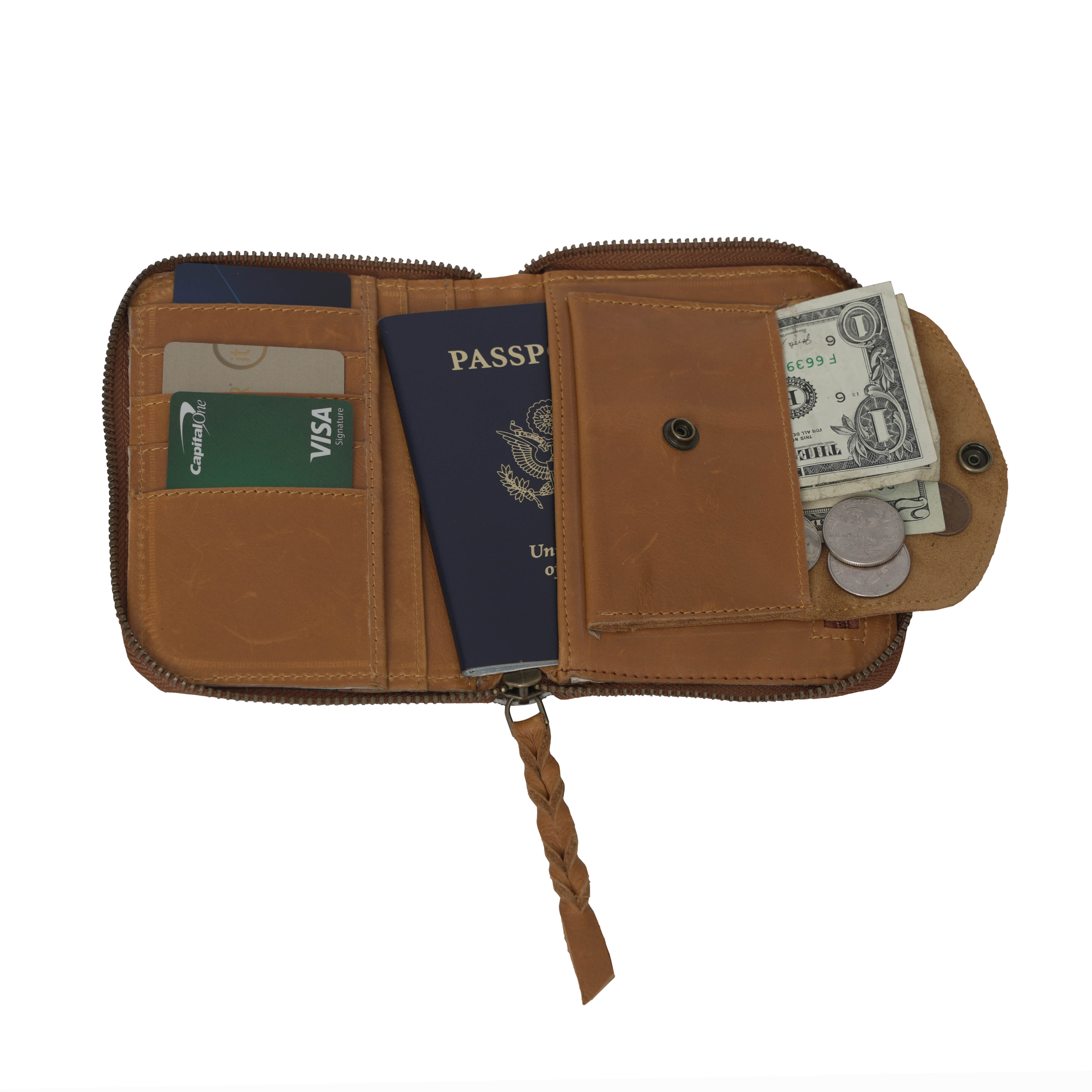 Cowhide Travel Wallet