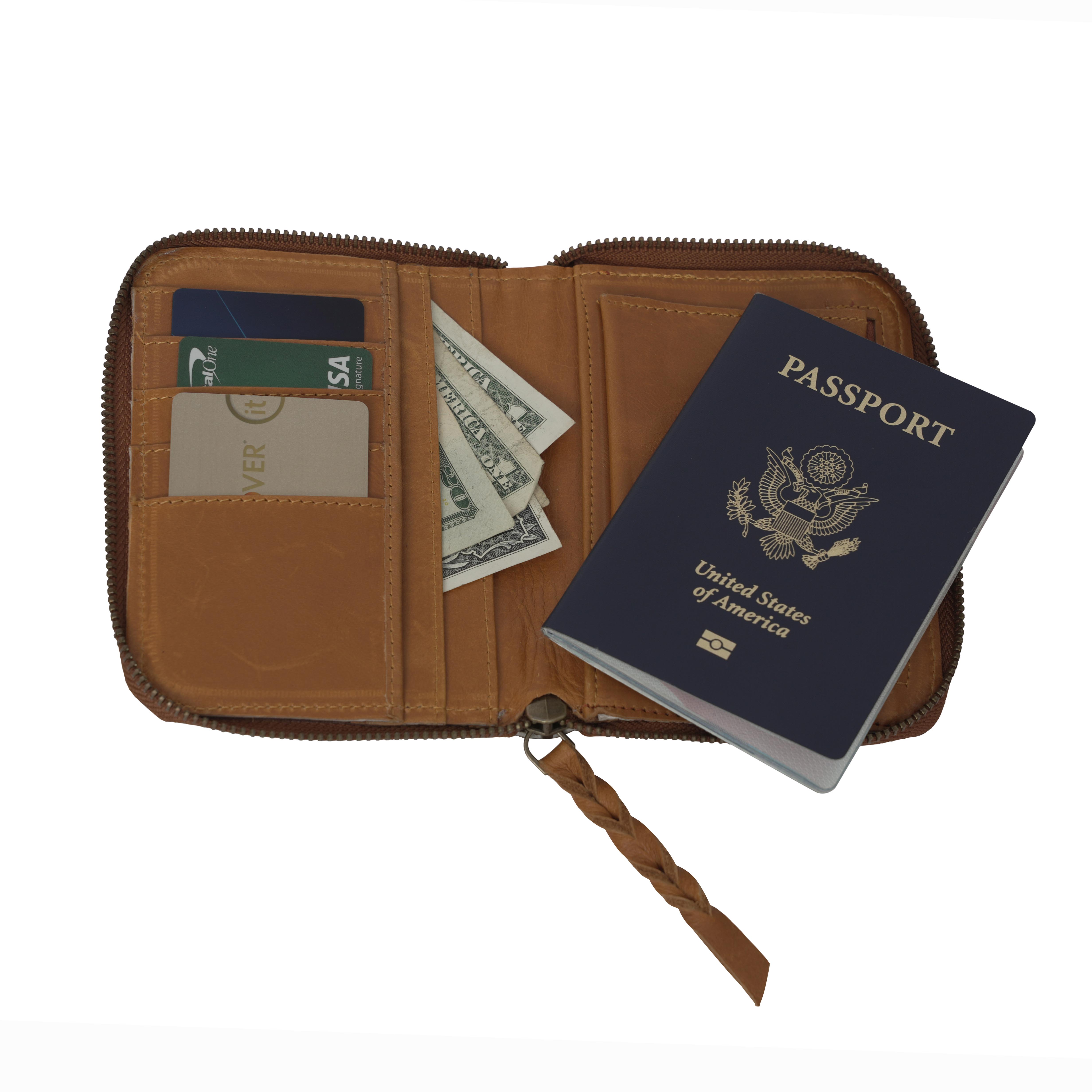 Cowhide Travel Wallet