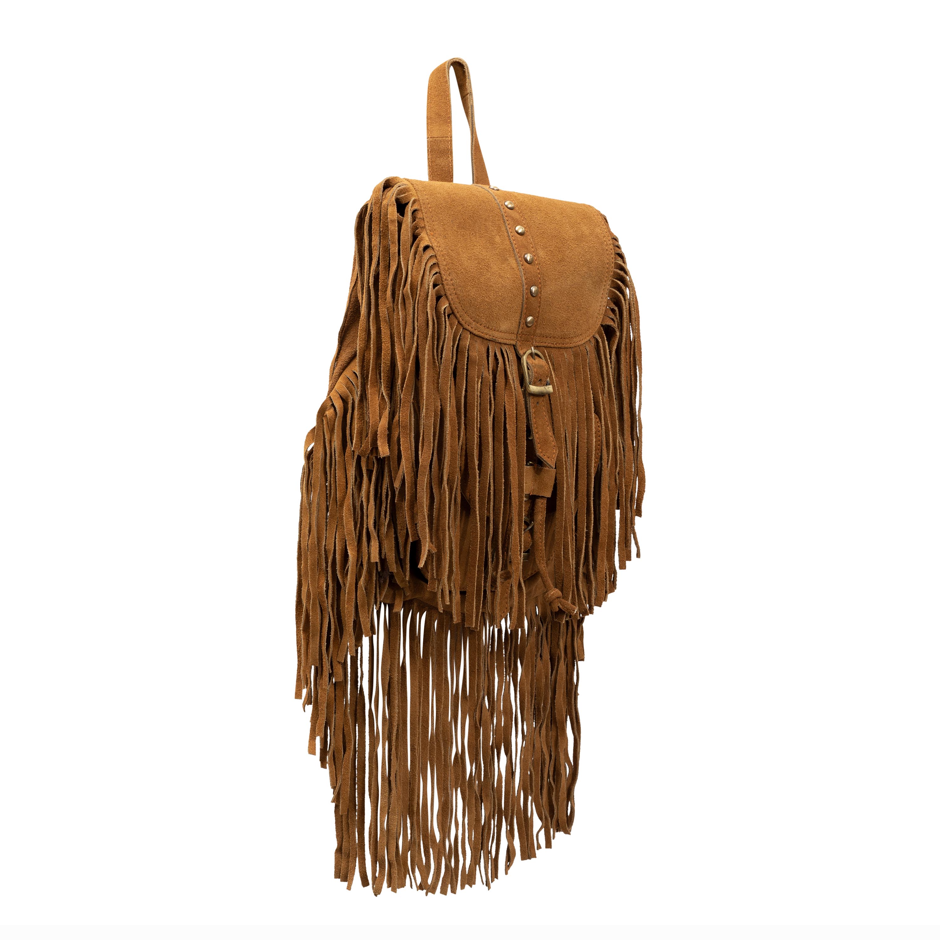 Fringed Suede Backpack