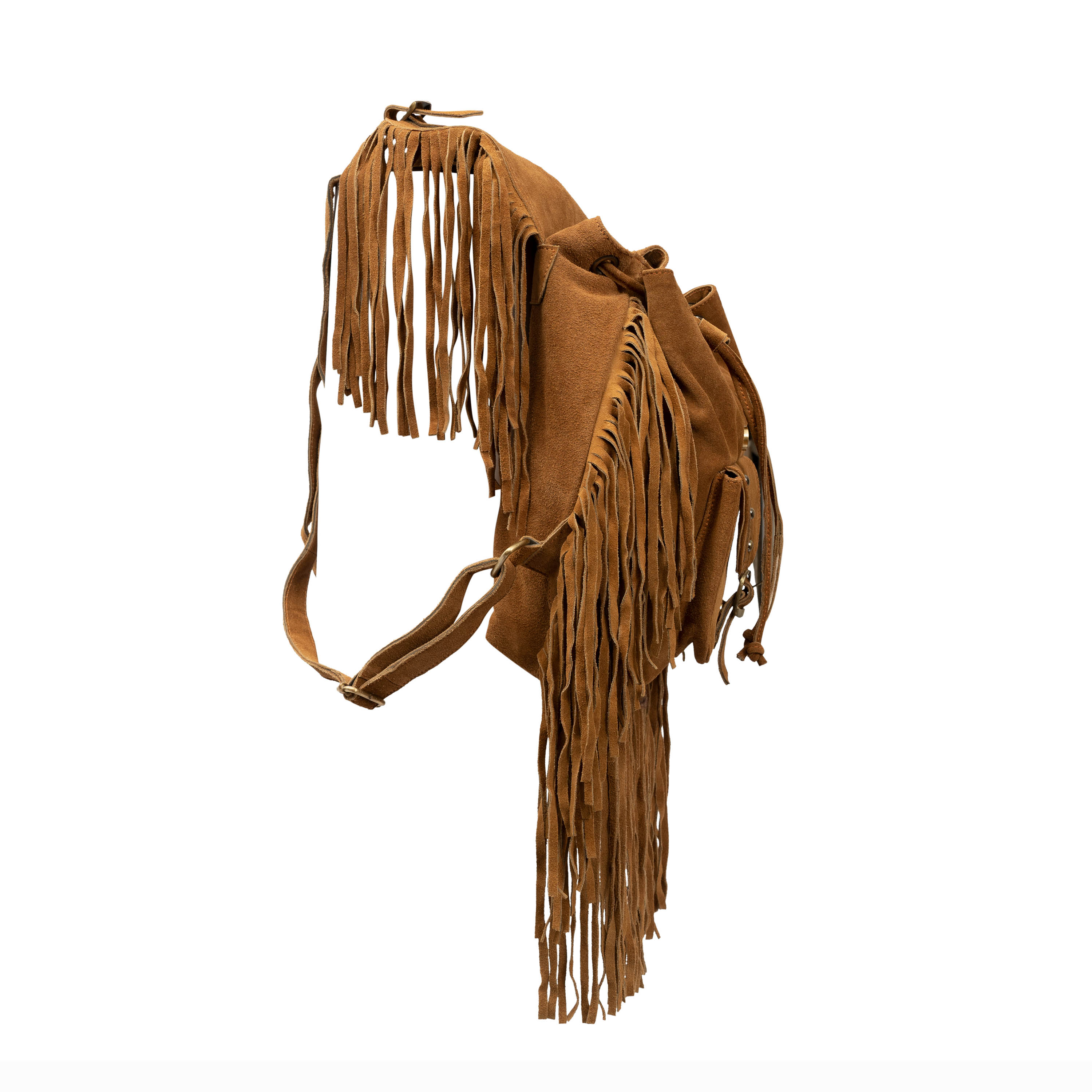 Fringed Suede Backpack