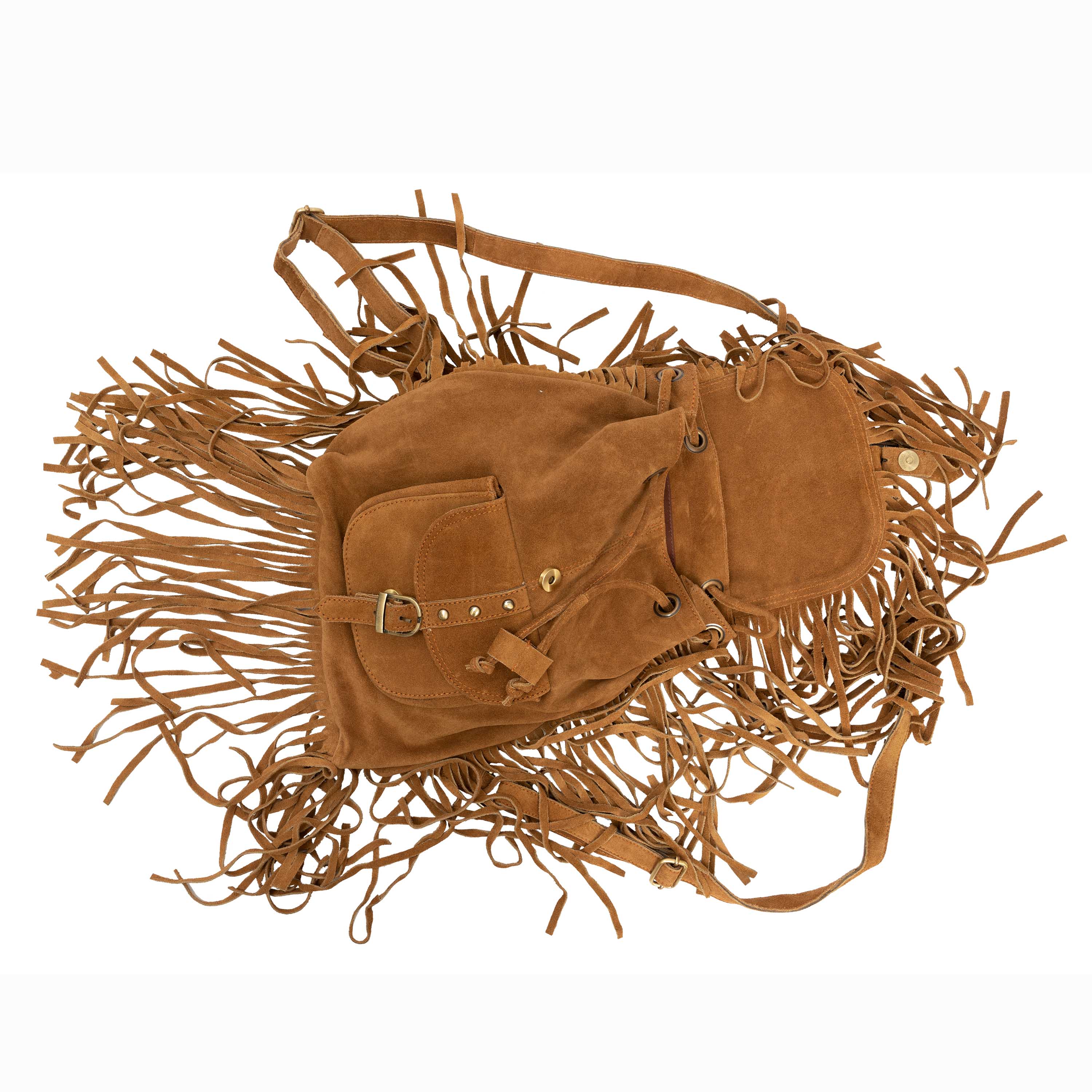 Fringed Suede Backpack