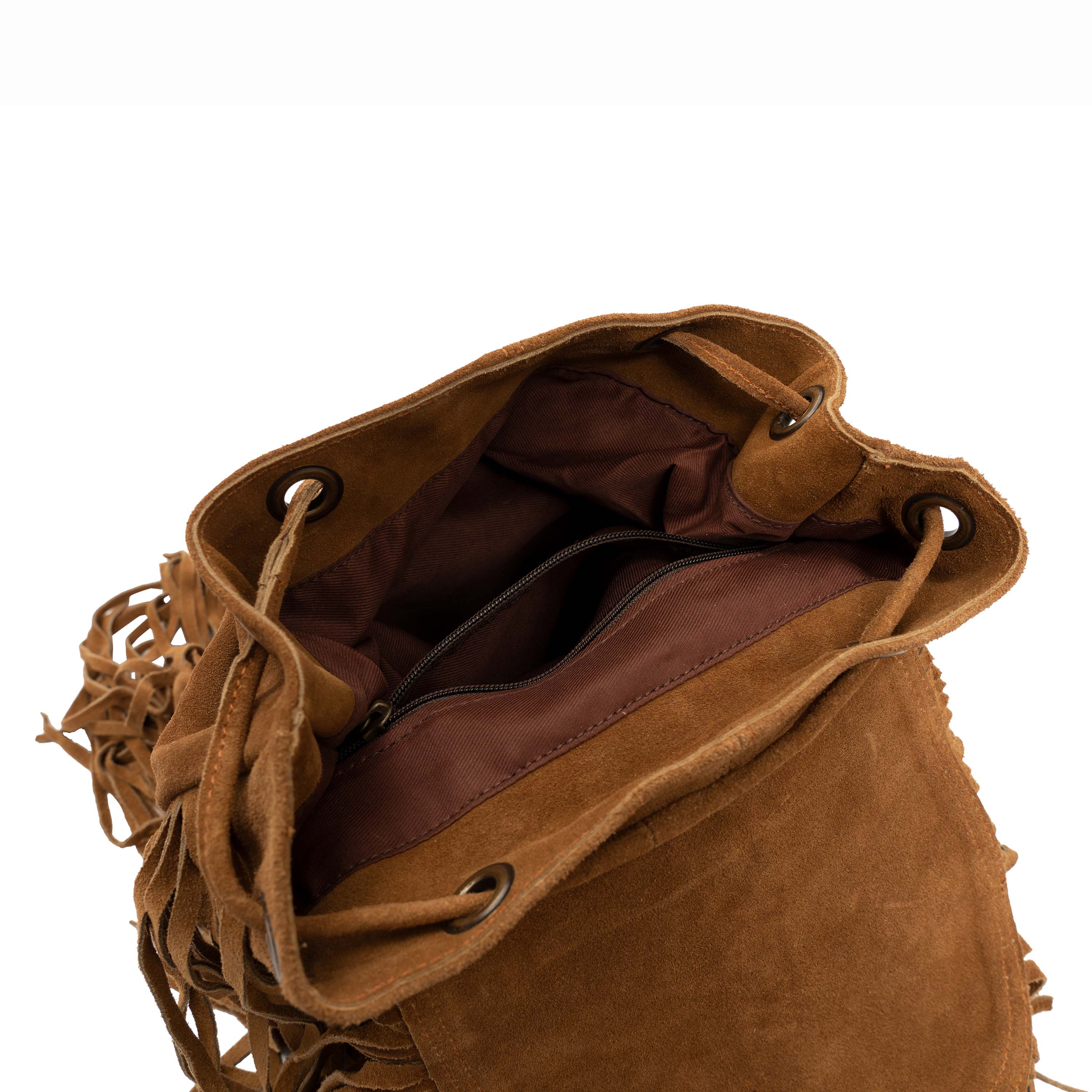 Fringed Suede Backpack