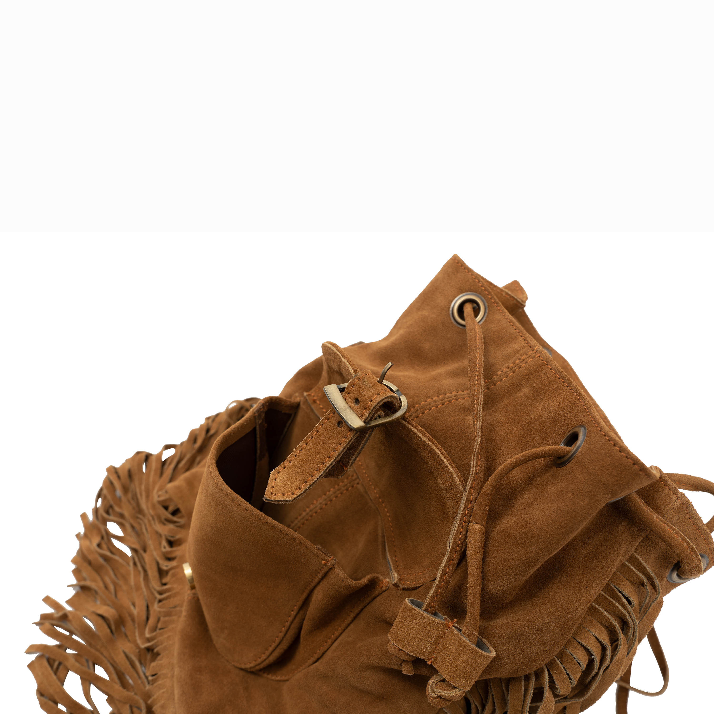 Fringed Suede Backpack
