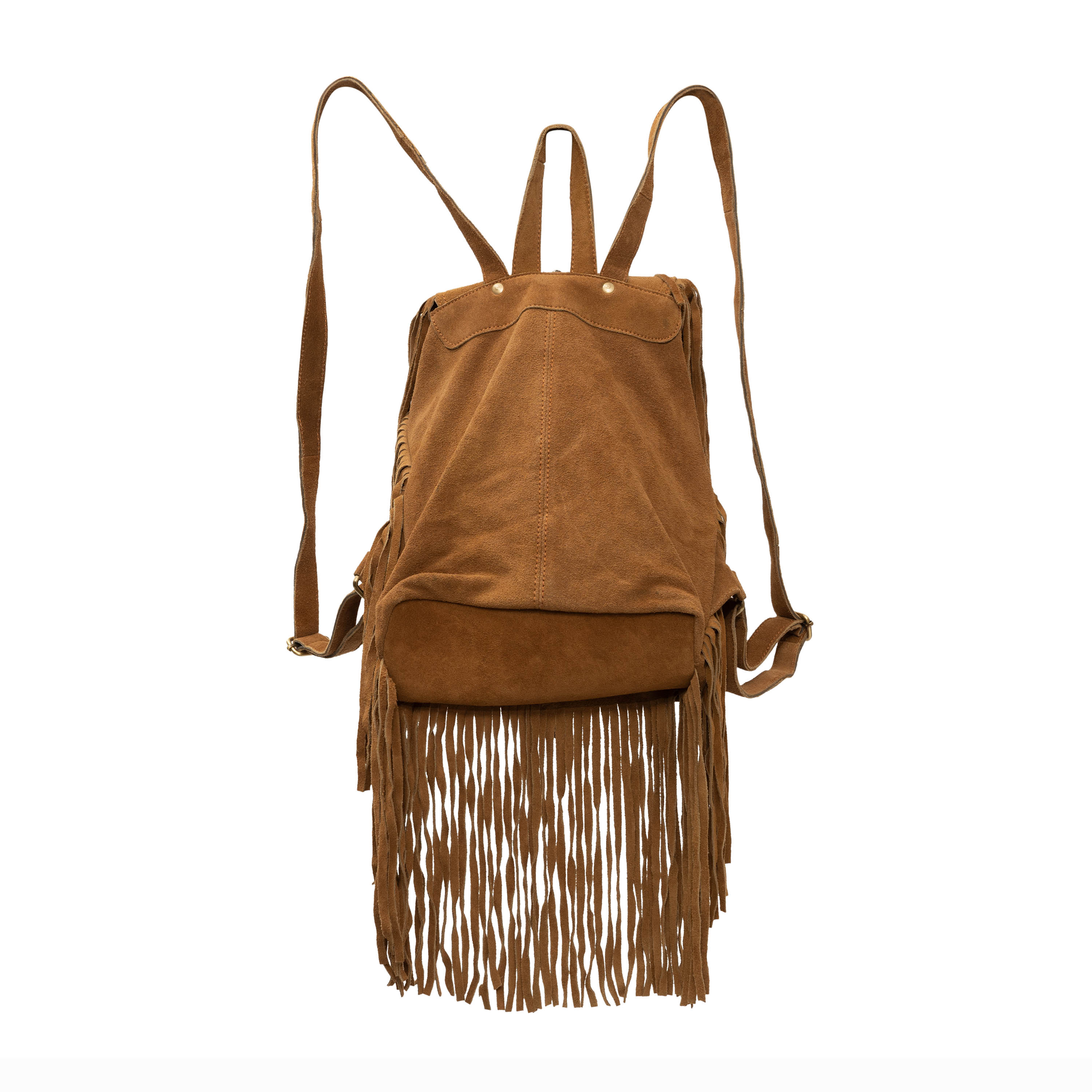 Fringed Suede Backpack
