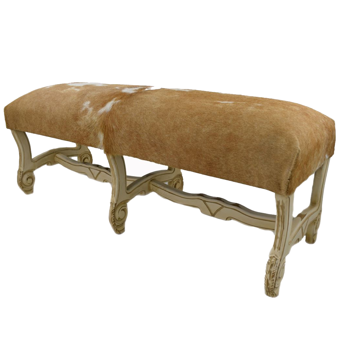 4 Foot Cowhide Bench