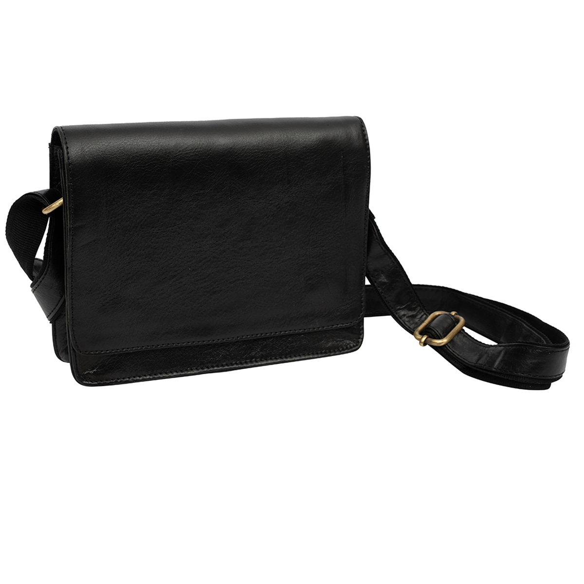 Solid Leather Crossbody Purse