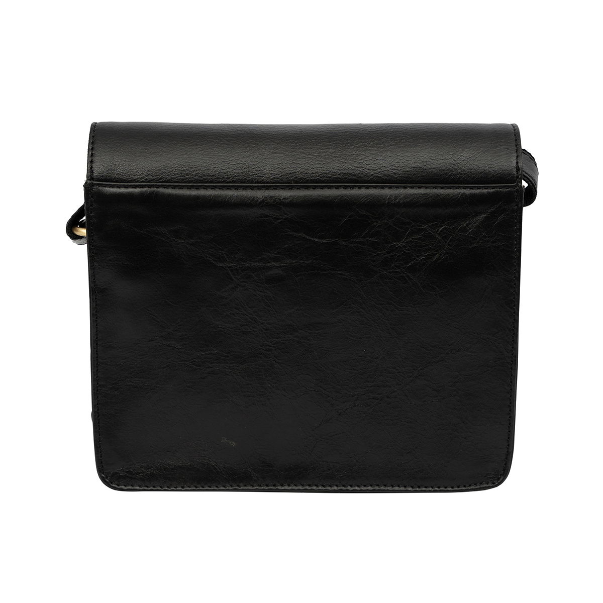 Solid Leather Crossbody Purse