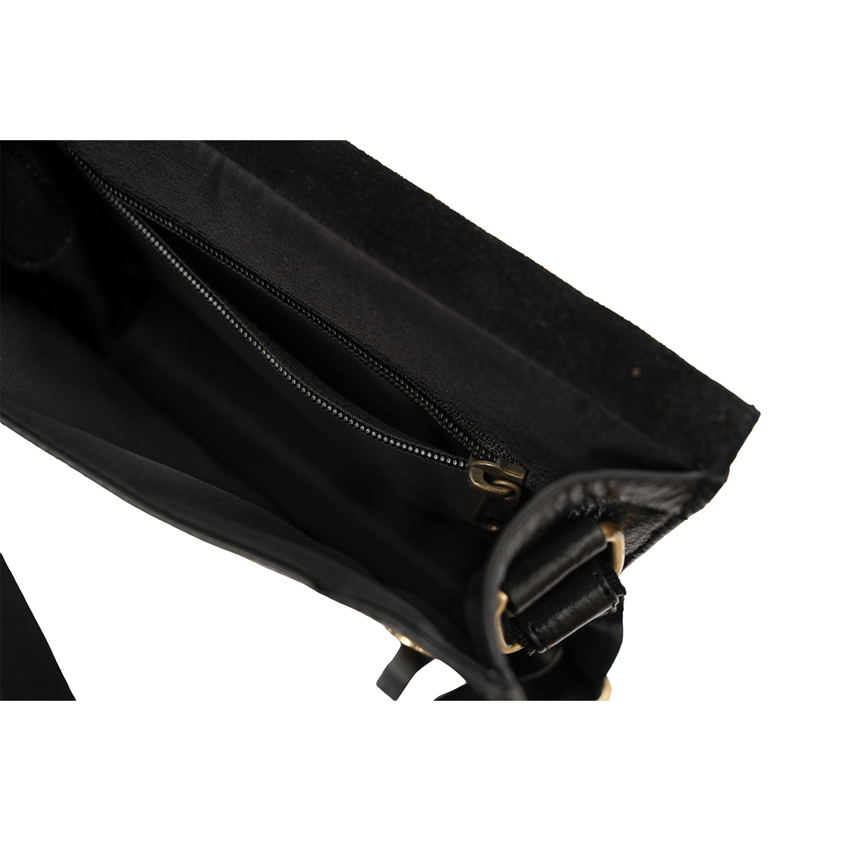 Solid Leather Crossbody Purse